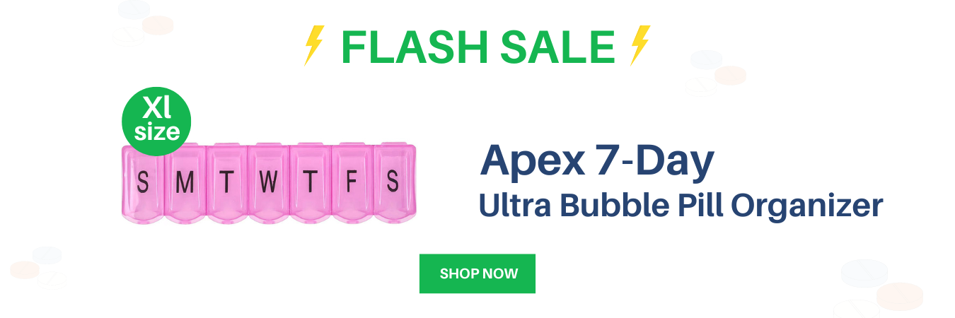 Apex 7-Day Ultra Bubble-Lok Pill Organizer, Xl - 1 Ea (Colors May Vary)